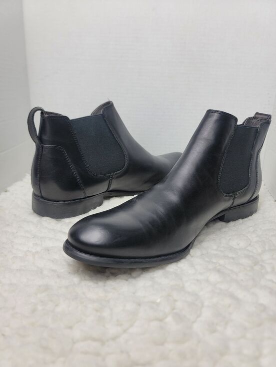 John Varvatos USA Chelsea Boots Mens Size 10.5M Black Leather Pull On Almond Toe main image 11